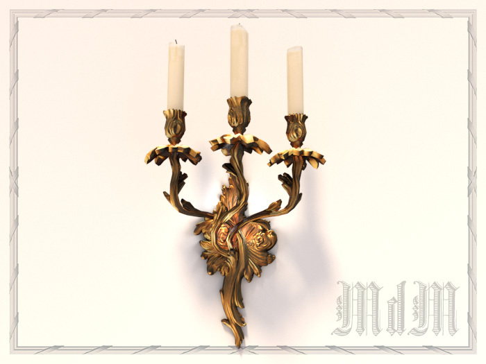 Louis XV sconce - Gilt bronze