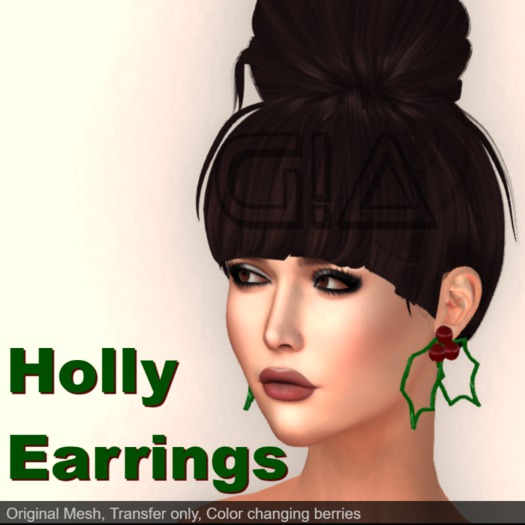 ::G!A::  Holly Earrings Vendor Hud (Add Me)