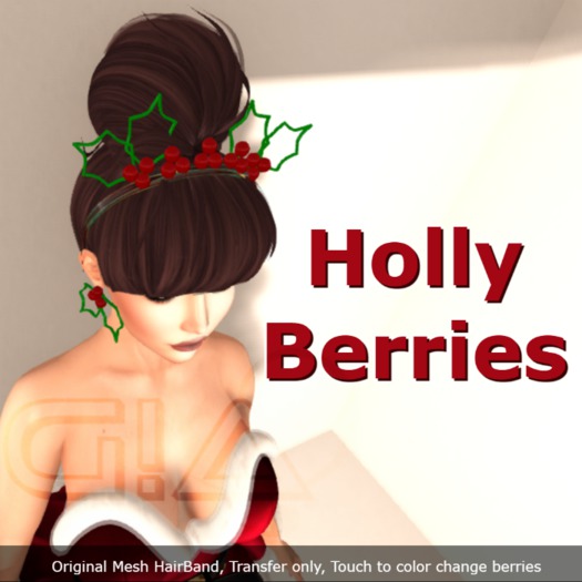 ::G!A:: Holly Berries Hairband