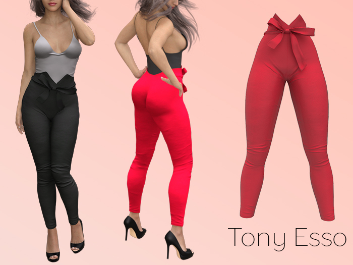 Tony Esso - Pants with bow ( Red )
