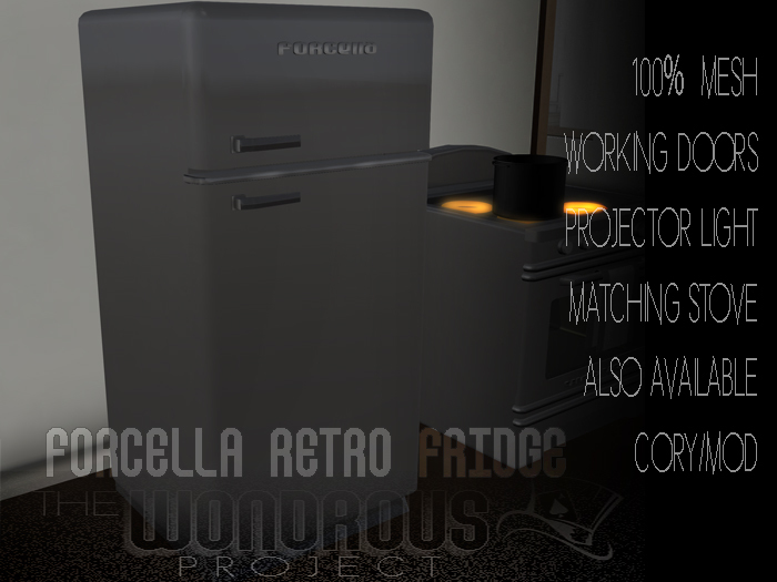 Forcella Retro Fridge Silver