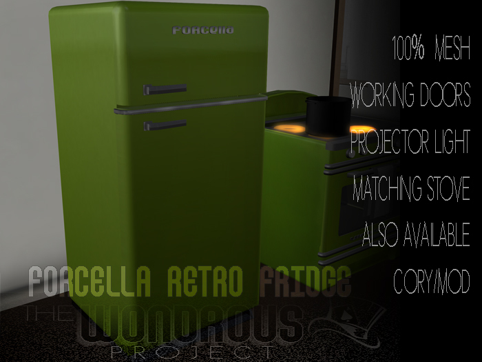Forcella Retro Fridge Green