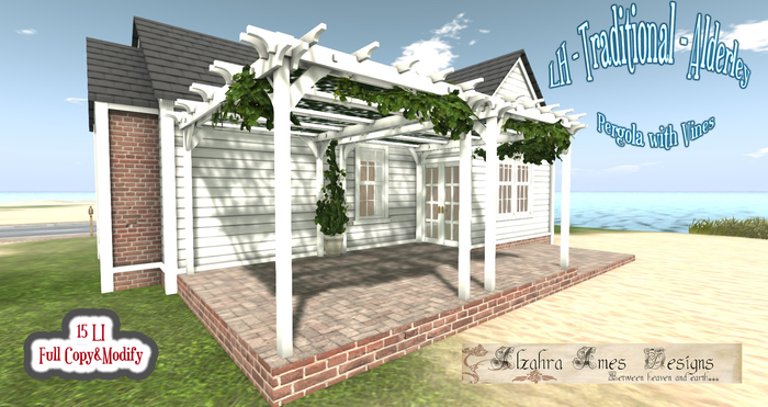 LH - Traditional - Alderley Pergola with vines(Box)