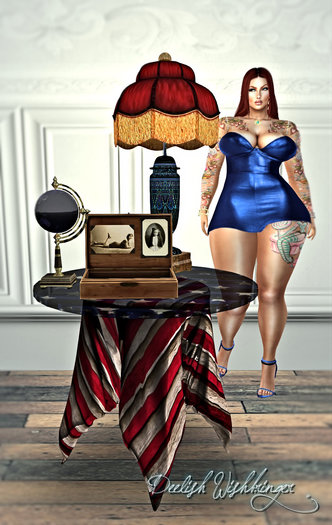 USA Draped Flag Table