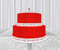 Happy Rez Day Red Party Cake