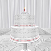 Happy Rez Day White Party Cake