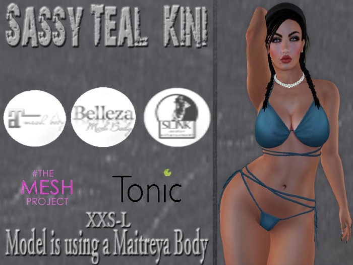 Sassy Summer Kini- Teal