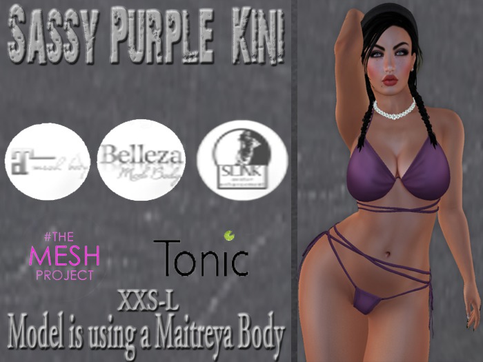 Sassy Summer Kini- Purple