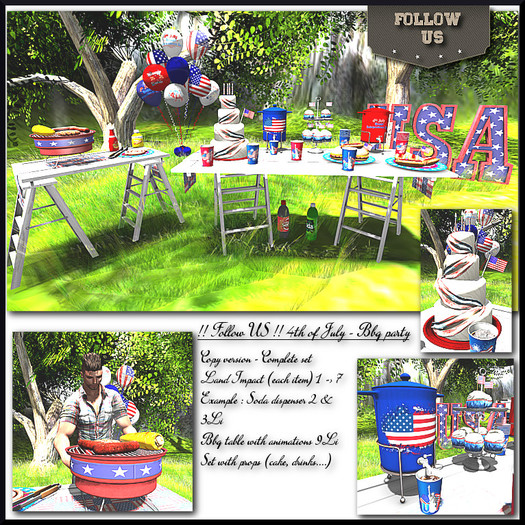 !! Follow US !! 4th of July BBQ party COPY version BOX