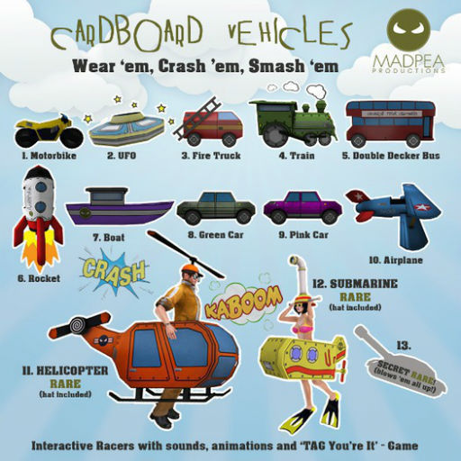 MadPea Cardboard Vehicle 12. Submarine (t) RARE