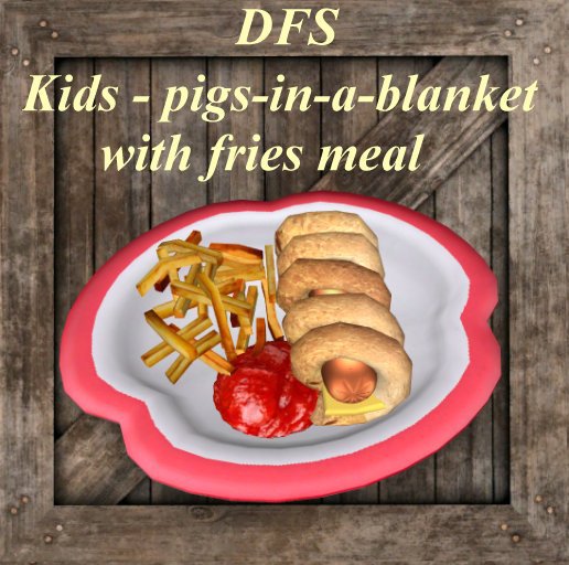 kids -pigs-in-a-blanket with fries meal DFS storage vendor crate texture bc
