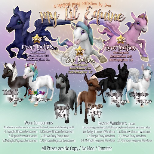 JIAN My Lil Equine 1. Moon Lootbox RARE