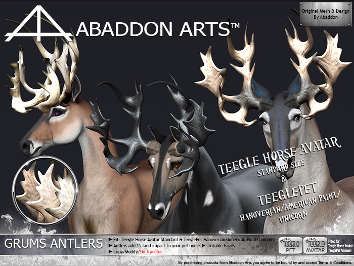 ABADDON ARTS - THAV/PET - Grums Antlers Naturals I