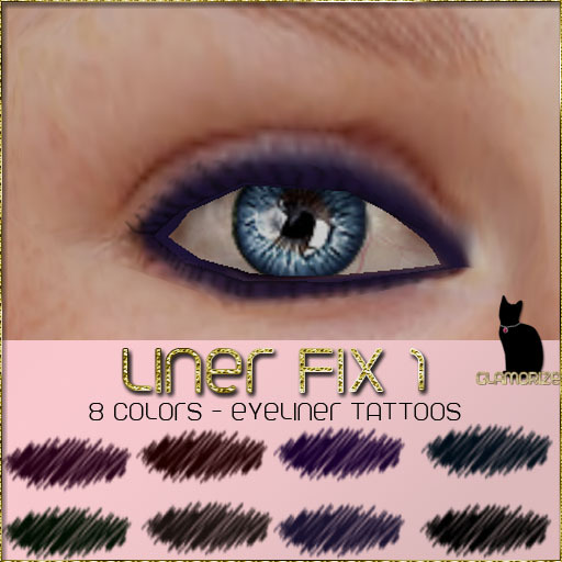 .:Glamorize:.Liner Fix 1 - 8 colors of Eyeliner