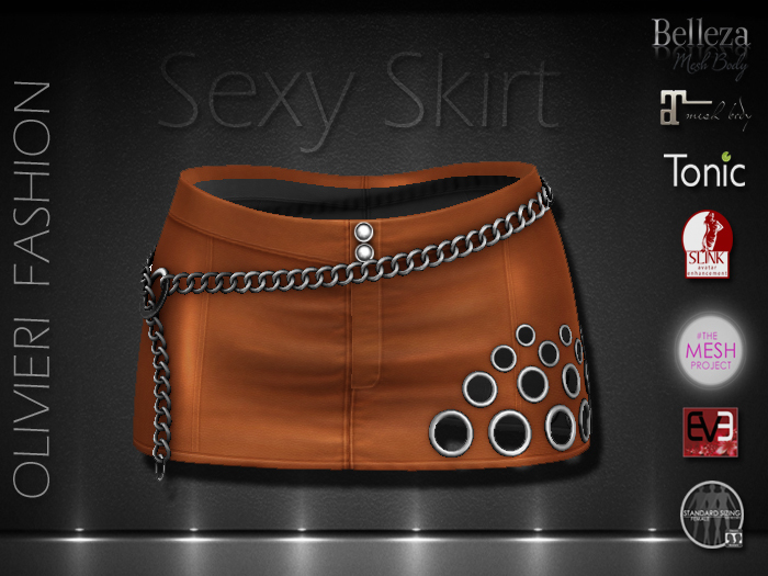 VALERIE SEXY SKIRT - ORANGE