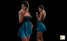 Black-Blue Mini Dress Helma MAITREYA