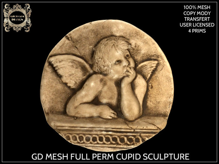 GD MESH FULL PERM CUPID SCULPTURE