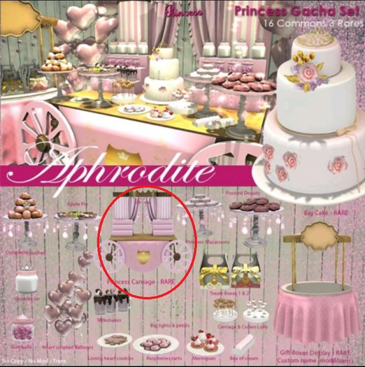 Aphrodite princess carriage RARE