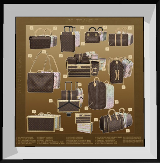 -David Heather-His Garment Bag/Rainbow RARE