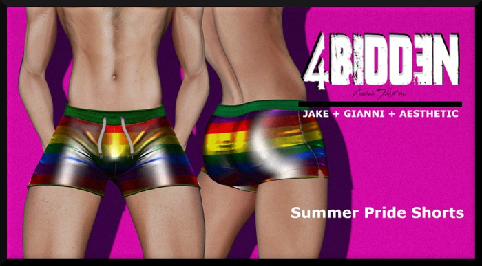 .::4BIDDEN::. Summer Pride Shorts