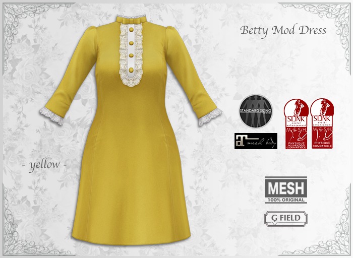 *GF* Betty Mod Dress -yellow- BOX