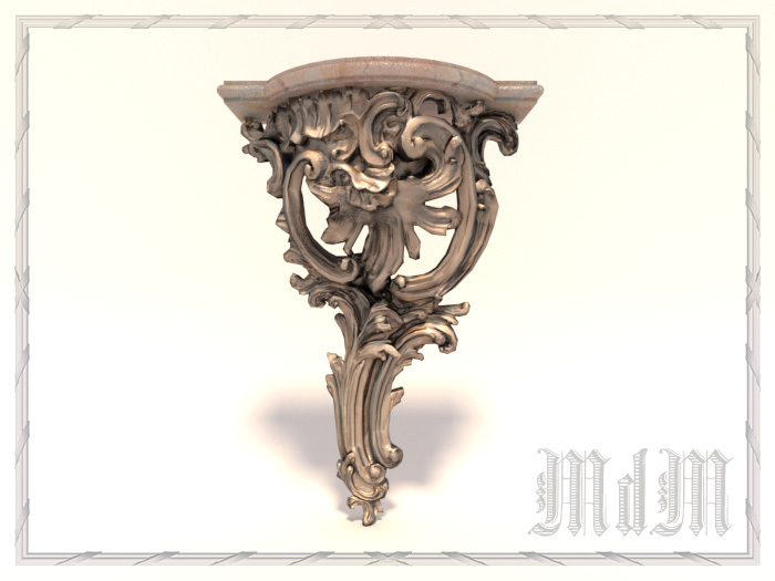 Small Louis XV Console - Brass
