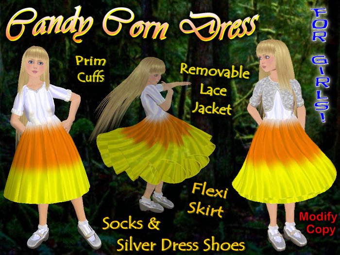 *Timeless Child* Candy Corn Dress (boxed)