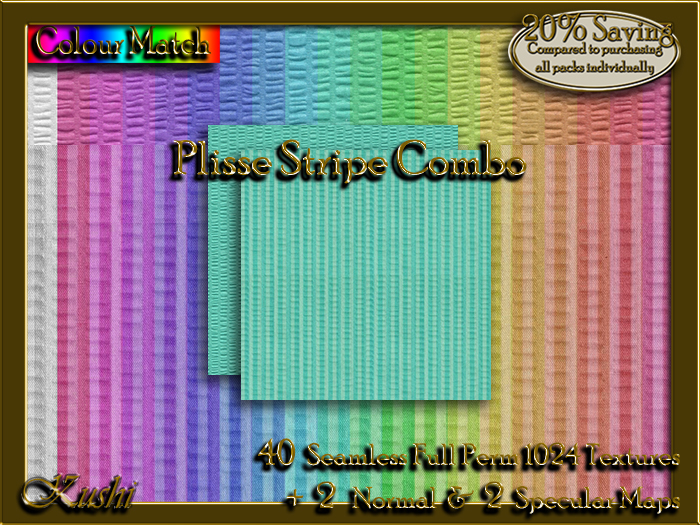 !Kushi! PlisseSTRIPECOMBO Textures -WearToUnpack