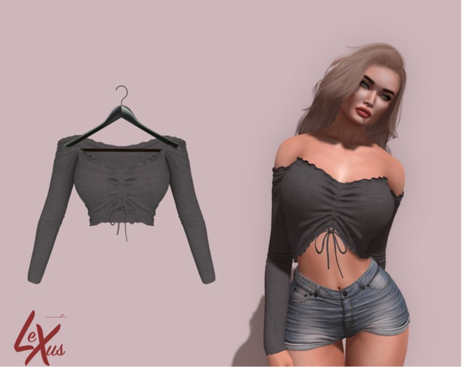 Lexus - amira - top - dark grey