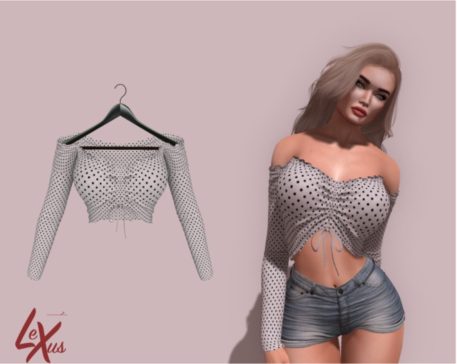 Lexus - amira - top - white dots
