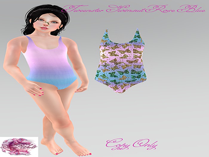 SAMIS WORLD Tweenster Swimsuit Rose Blue
