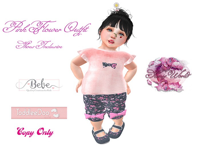 (SW) Pink Flower Outfit TD/BEBE