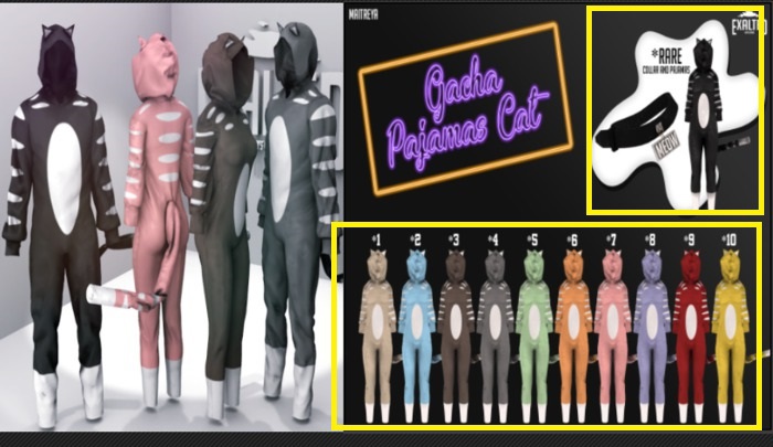 ExalteD - Pajamas Cat {Maitreya} *RARE* + FULL SET