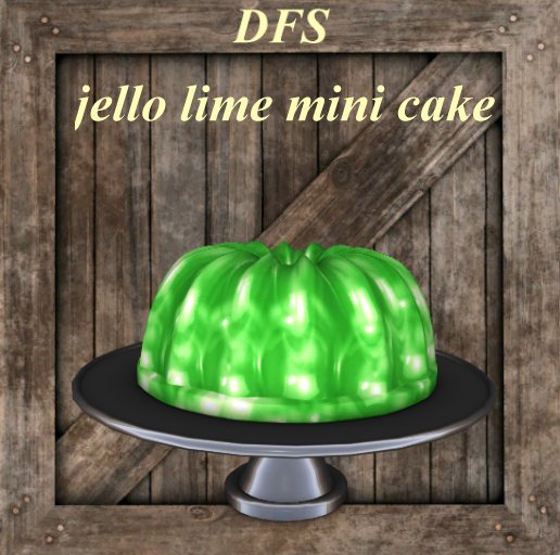 jello lime mini cake  DFS  storage vendor crate texture bc