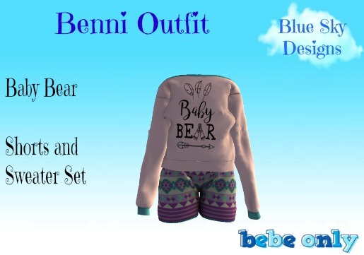 -BSD- Benni Outfit-Bebe-Baby Bear-Boxed