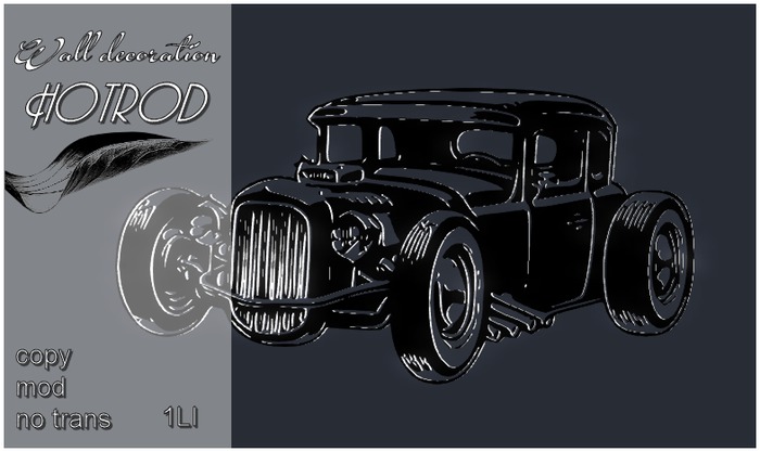 Hot rod wall decoration