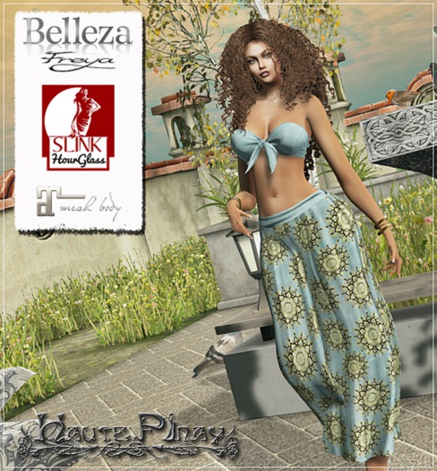 HautePinay [INDIE SEAGREEN] Maxi Skirt & Bandeau