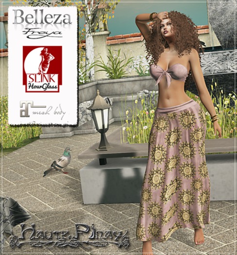 HautePinay [INDIE DUSKY ROSE] Maxi Skirt & Bandeau