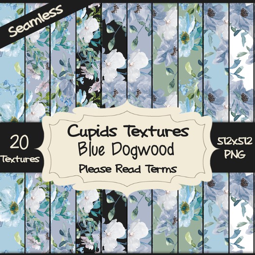 *Cupids Textures * 20 BLUE DOGWOOD