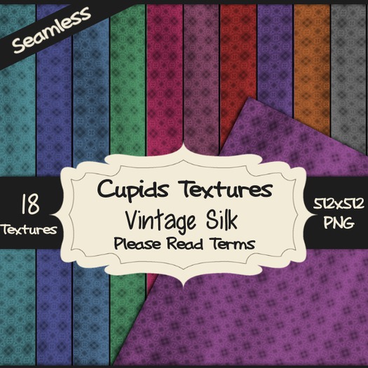*Cupids Textures * 18 VINTAGE SILKS