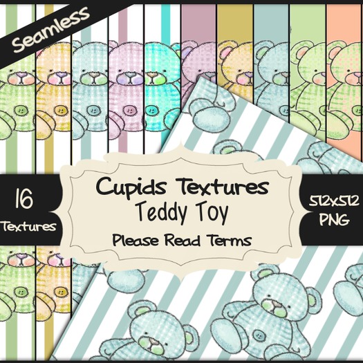 *Cupids Textures * 16 TEDDY TOY