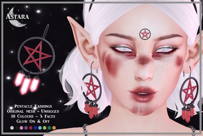 Astara - Pentacle Earrings (Add Me)