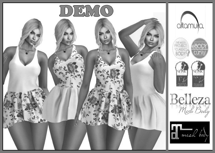 Demo / White dress with flowers