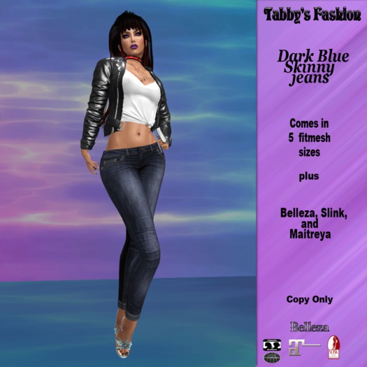 Dark blue jeans 