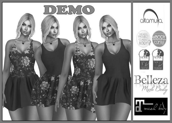 Demo / Black dress with flowers