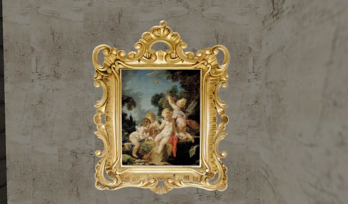 Putti with Birds by Francois Boucher