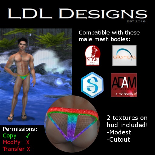 LDL Designs Rainbow Latex Breifs