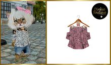 *DB* DINKIES OFF SHOULDER BLOUSE cerise