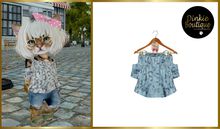 *DB* DINKIES OFF SHOULDER BLOUSE* blue