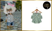 *DB* DINKIES OFF SHOULDER BLOUSE glaucous